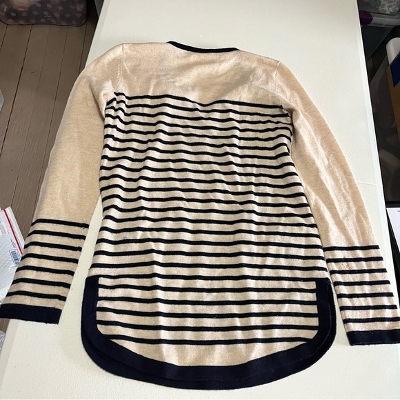 Tory Burch Odessa Striped Tunic Sweater Extra Small XS K - Picture 4 of 9